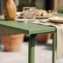 Tavolo da giardino in metallo per 6 persone 120x70 cm