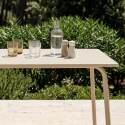 Tavolo da giardino in metallo per 6 persone 120x70 cm