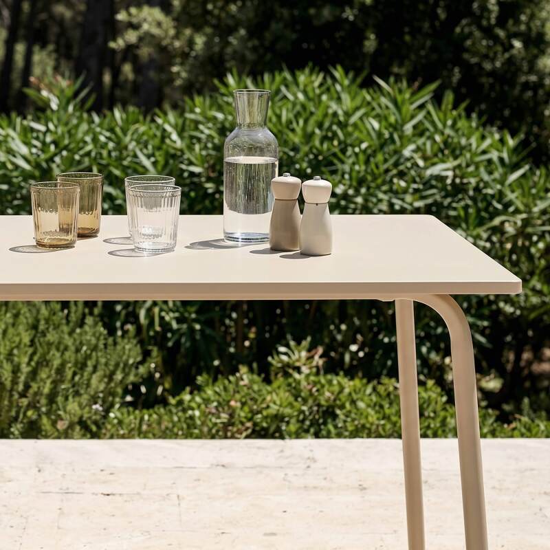 Tavolo da giardino in metallo per 6 persone 120x70 cm (3/7)
