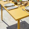 Tavolo da giardino in metallo per 6 persone 120x70 cm