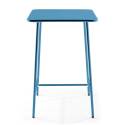 Tavolo alto da bar 70 cm x 70 cm e 4 sedie alte in metallo