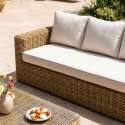 Salotto da giardino in resina intrecciata a 8 posti con 2 divani, 2 poltrone e 1 tavolino