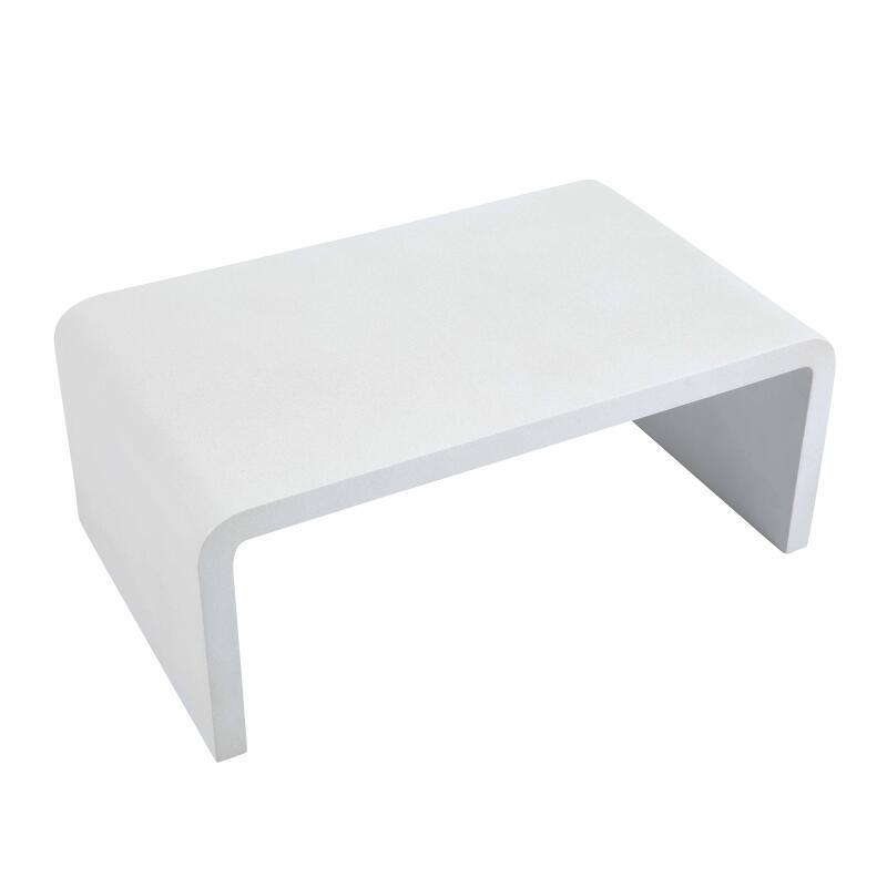 Tavolino da salotto effetto cemento liscio rettangolare 100x60x40 cm (4/5)