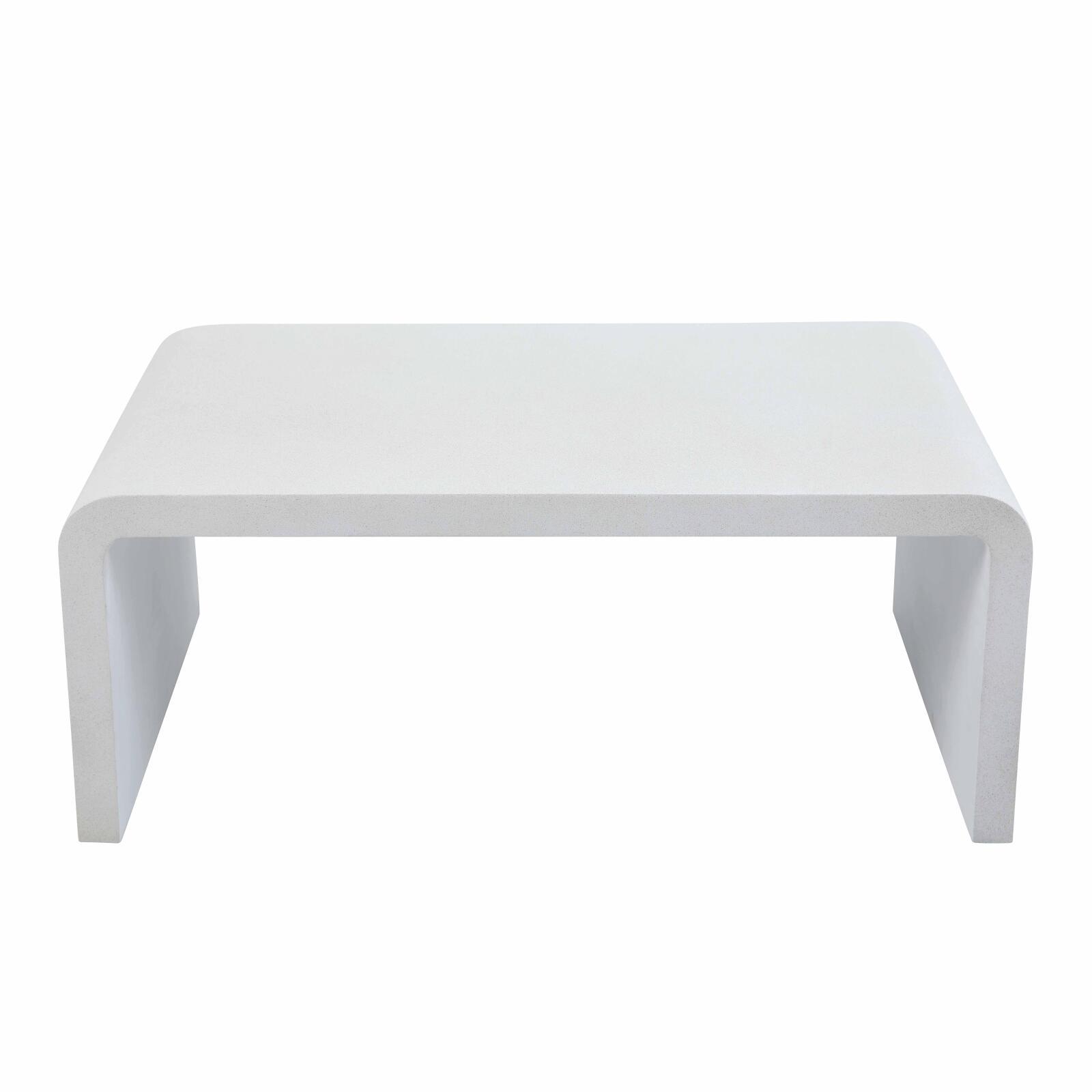 Tavolino da salotto effetto cemento liscio rettangolare 100x60x40 cm