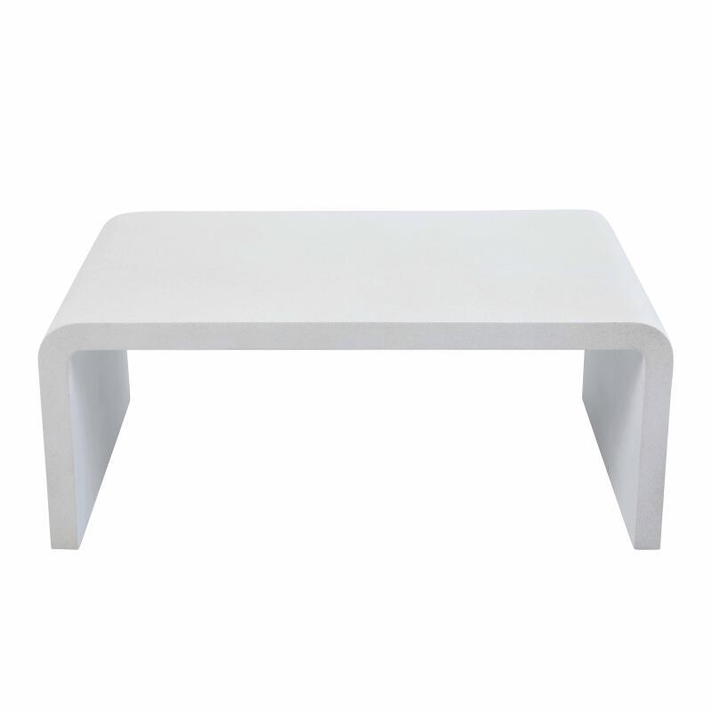 Tavolino da salotto effetto cemento liscio rettangolare 100x60x40 cm