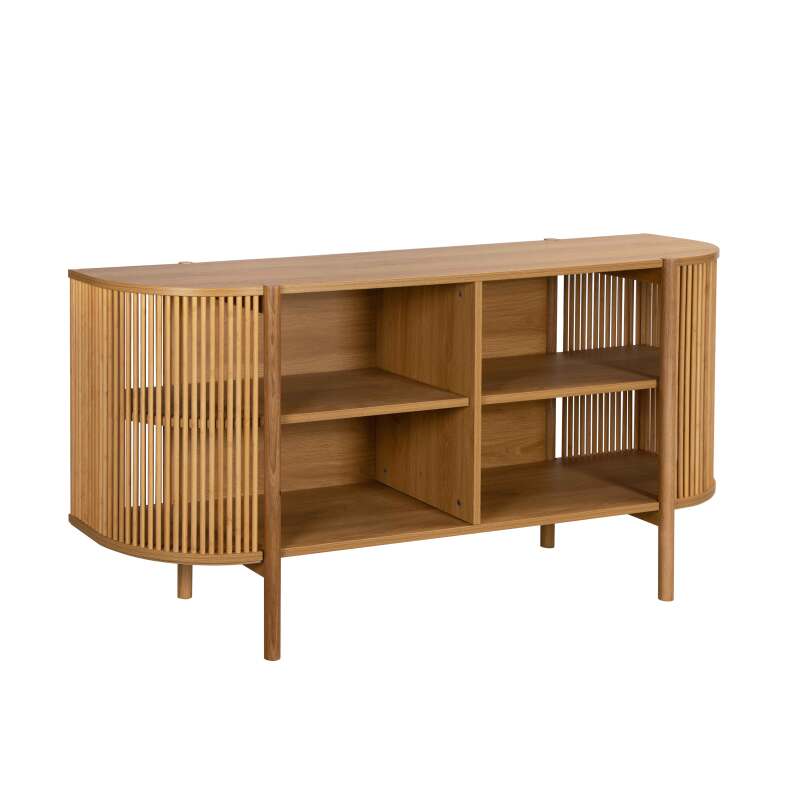 Buffet aperto effetto legno 160 cm stile boho