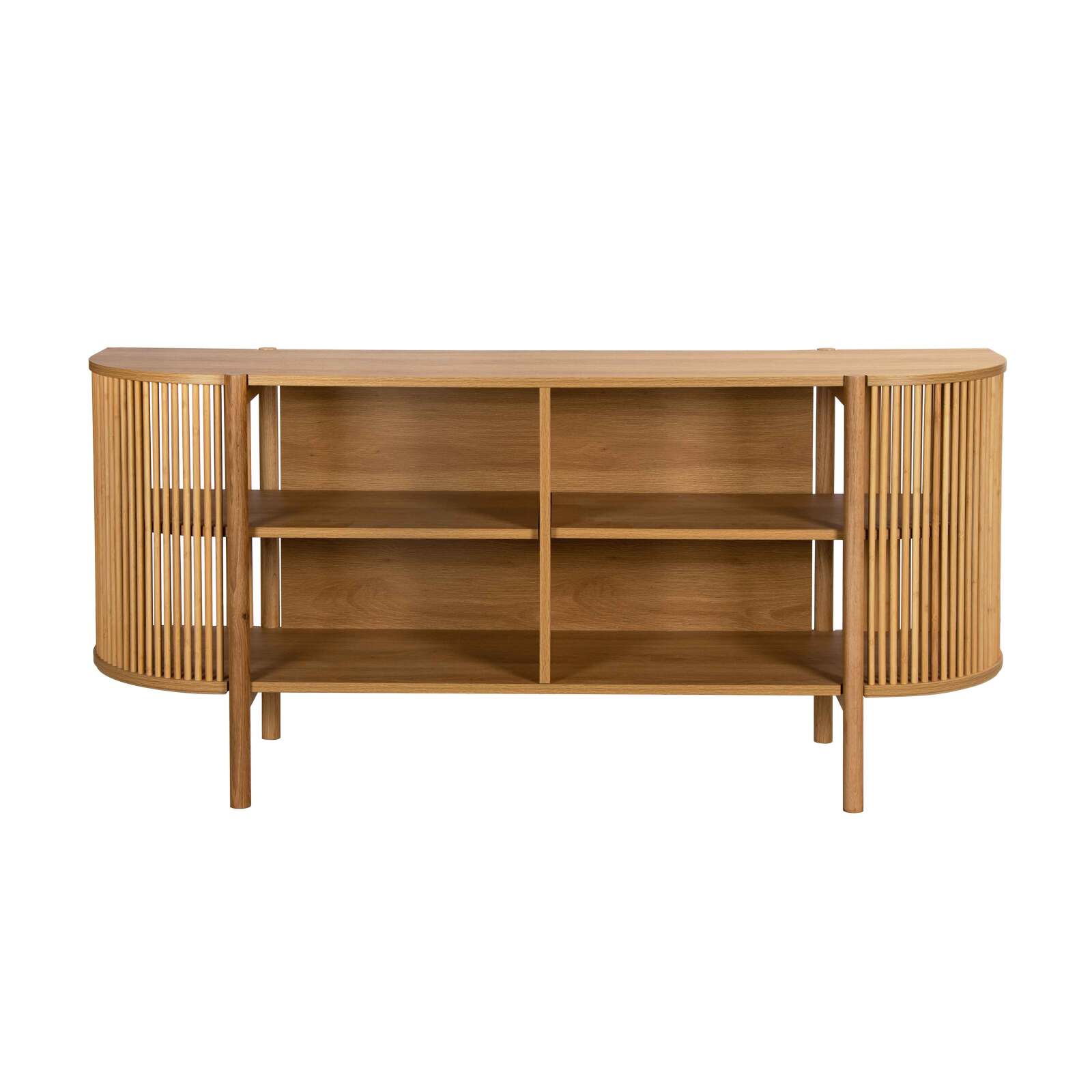 Buffet aperto effetto legno 160 cm stile boho