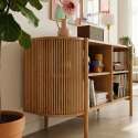 Buffet aperto effetto legno 160 cm stile boho