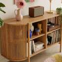 Buffet aperto effetto legno 160 cm stile boho