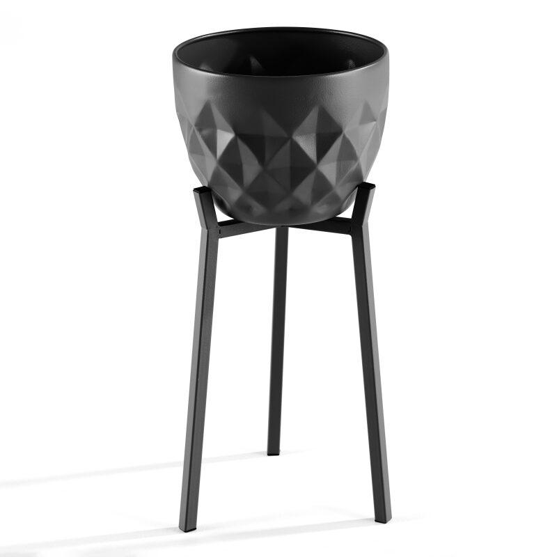 Set di 2 coprivasi su supporto in metallo