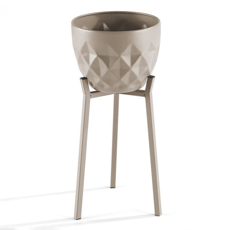 Set di 2 coprivasi su supporto in metallo