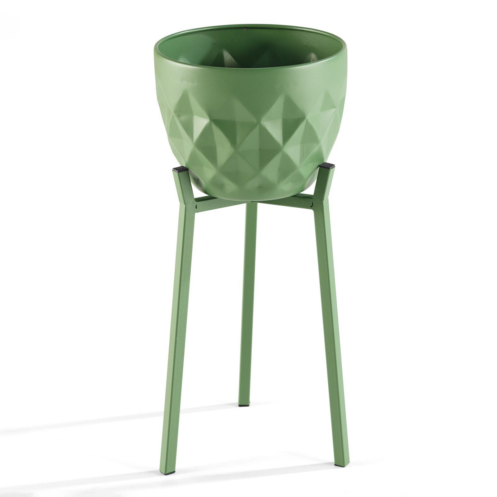 Set di 2 coprivasi su supporto in metallo