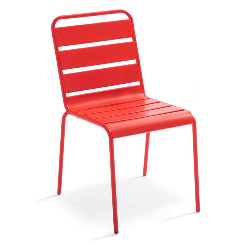 Tavolo da giardino rettangolare 120 x 70 cm e 4 sedie in metallo (4/7)