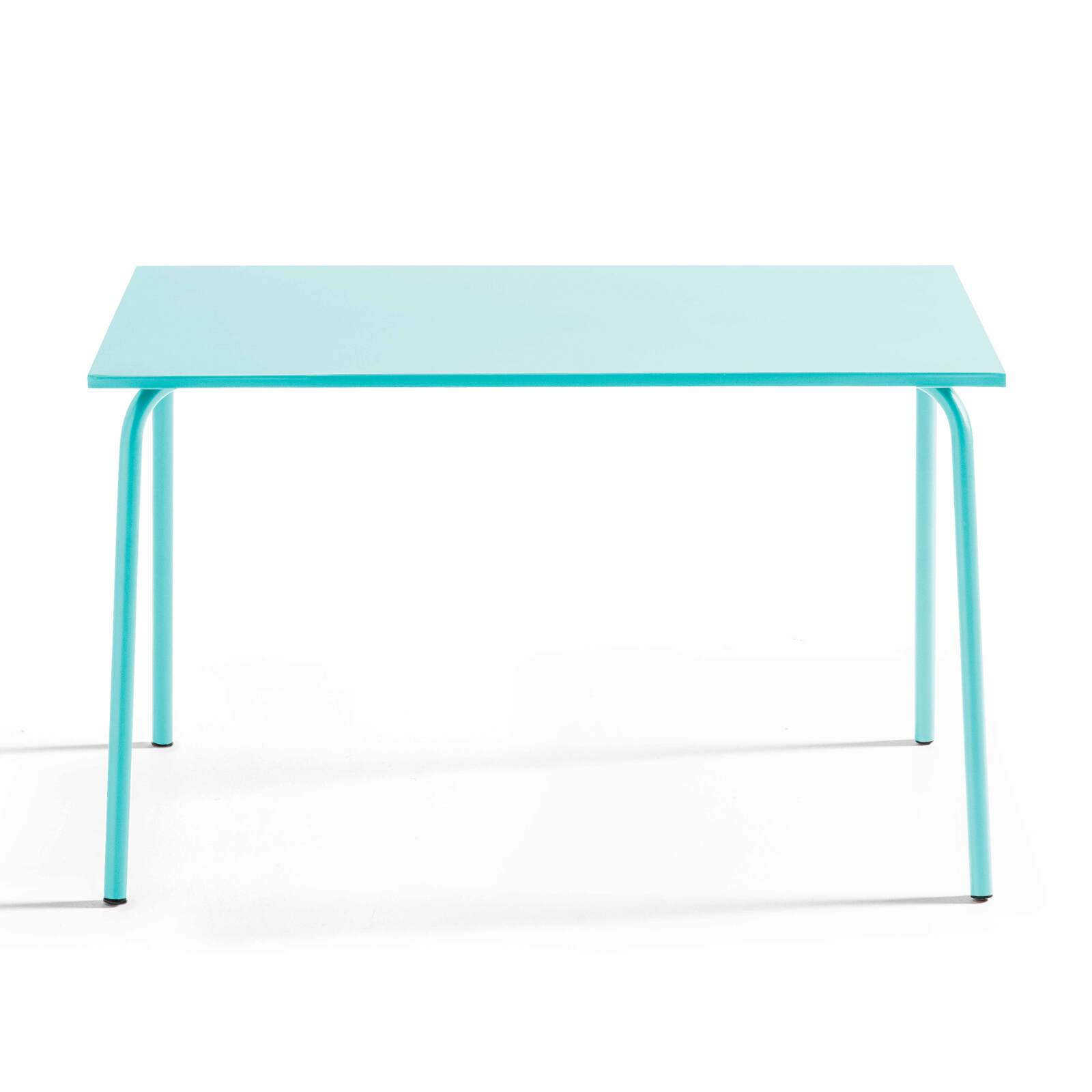 Tavolo da giardino rettangolare 120 x 70 cm e 4 sedie in metallo