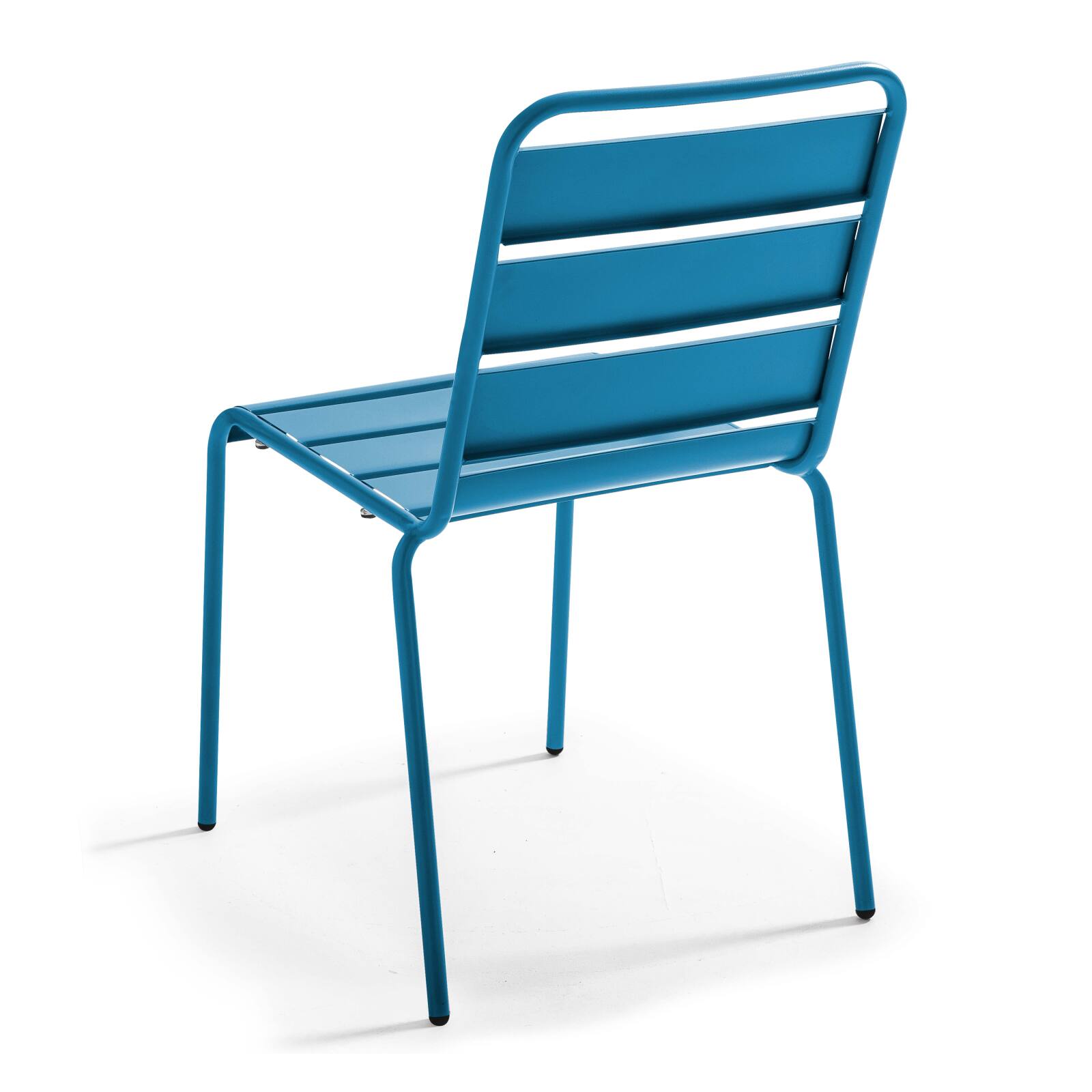Tavolo da giardino rettangolare 120 x 70 cm e 4 sedie in metallo