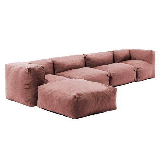 Divano modulare con 2 poltrone, 2 poltrone angolari e 1 pouf | Oviala