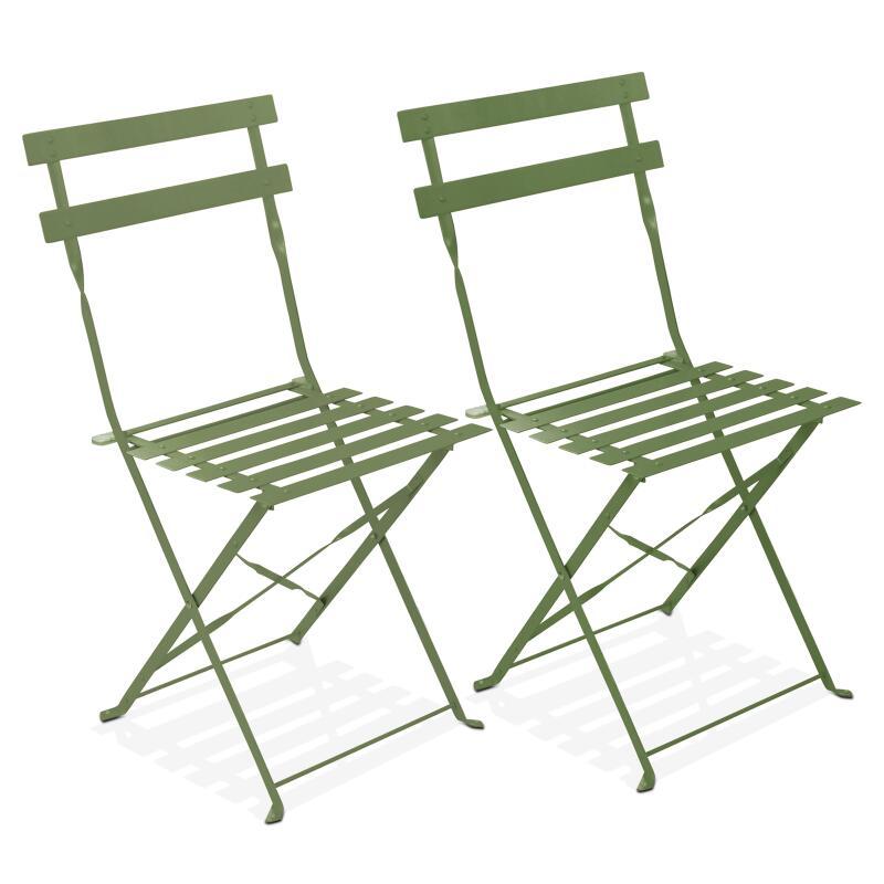 Set di 2 sedie da giardino pieghevoli da bistrot