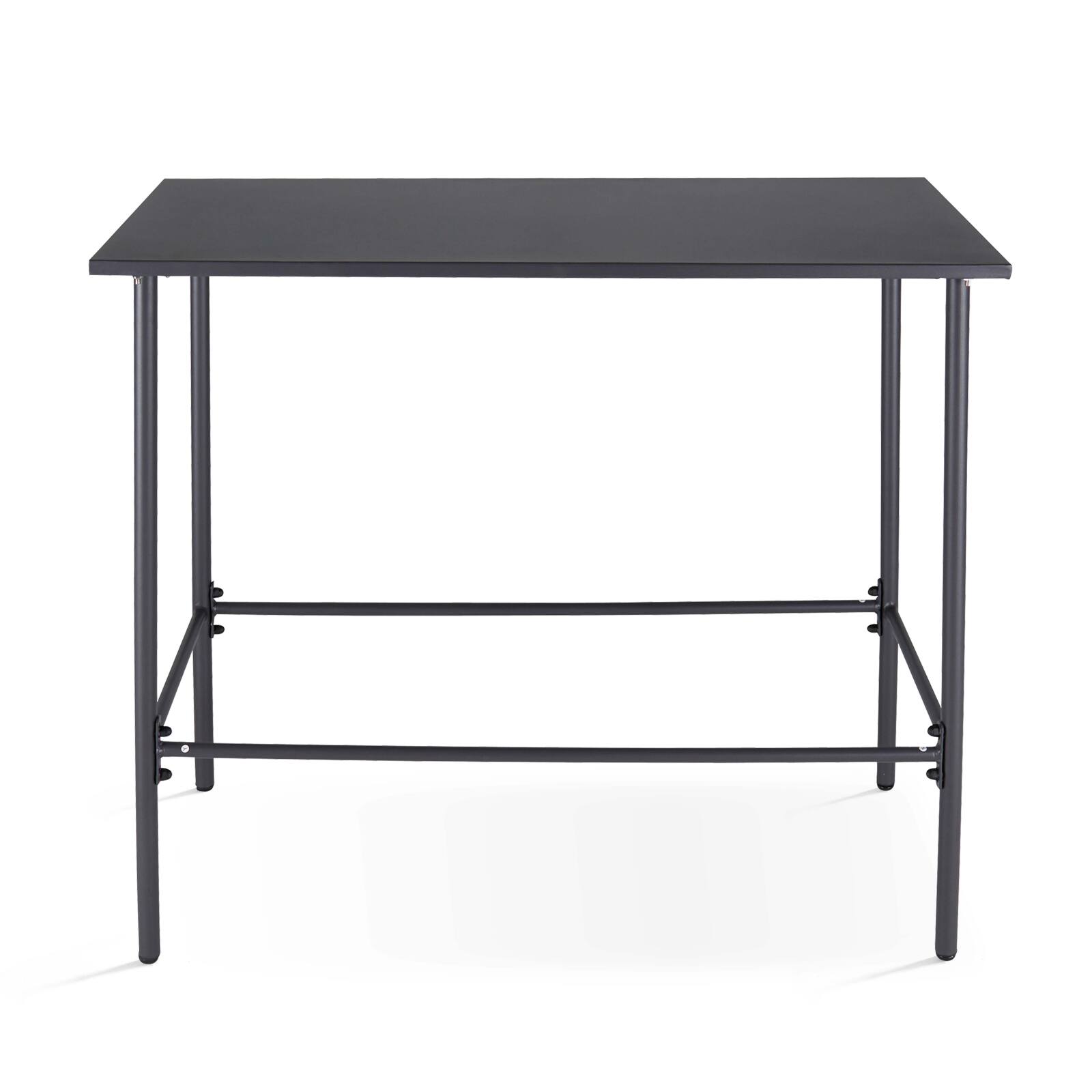 Tavolo alto da giardino (120 x 60 x 105 cm) in acciaio verniciato a polvere