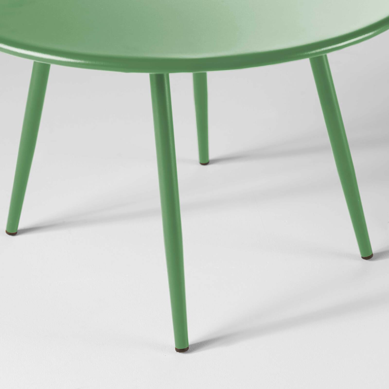 Tavolini impilabili rotondi da giardino Ø50 x 34 cm e Ø40 x 29,5 cm