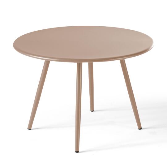 Tavolino piccolo da esterno rotondo in metallo Ø40x29,5 cm | Oviala