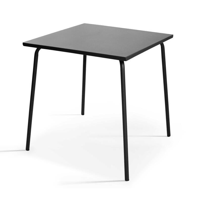 Tavolo da giardino quadrato in metallo (70 x 70 cm)