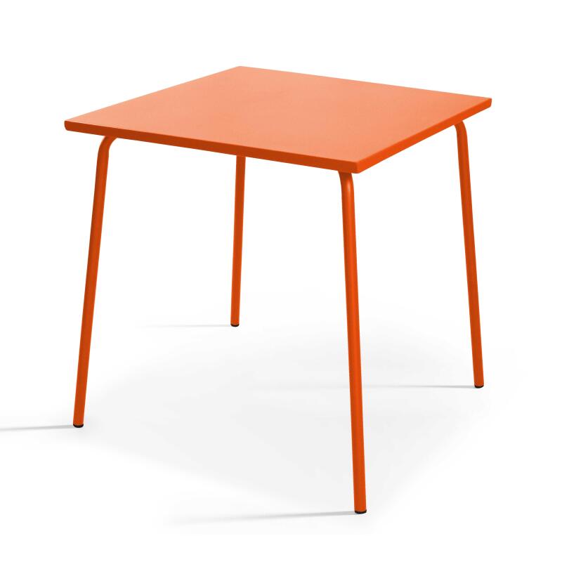 Tavolo da giardino quadrato in metallo (70 x 70 cm)