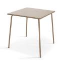 Tavolo da giardino quadrato in metallo (70 x 70 cm)