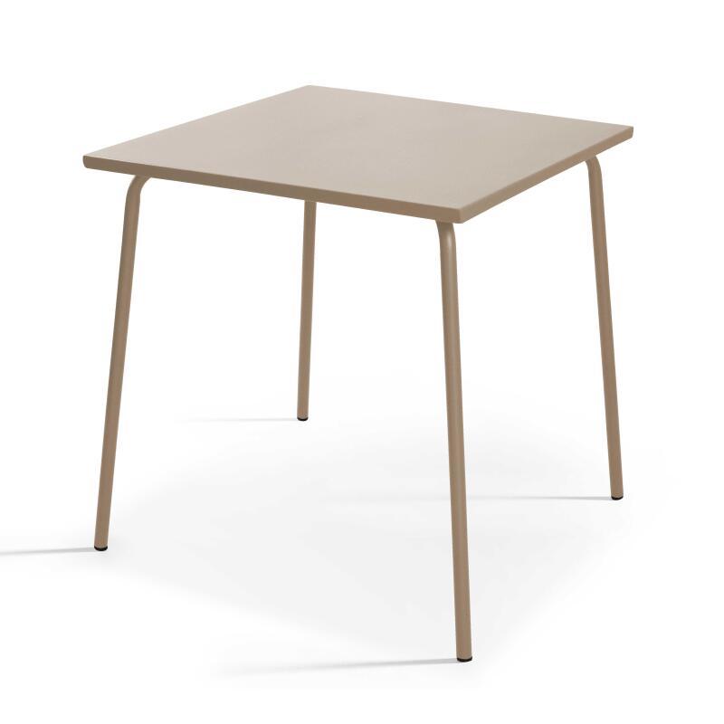 Tavolo da giardino quadrato in metallo (70 x 70 cm)