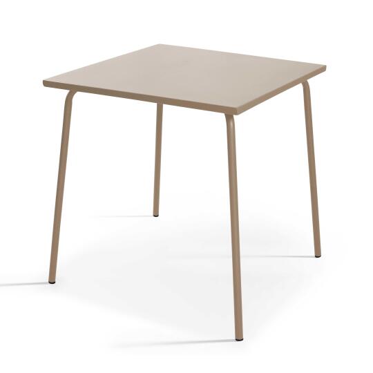 Tavolo da giardino quadrato in metallo (70 x 70 cm)