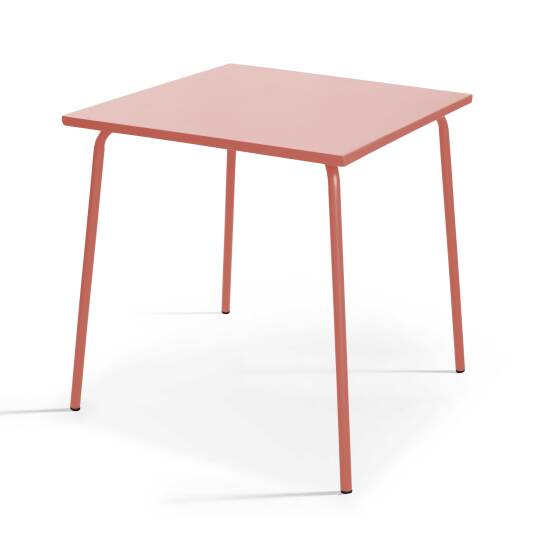 Tavolo da giardino quadrato in metallo (70 x 70 cm)