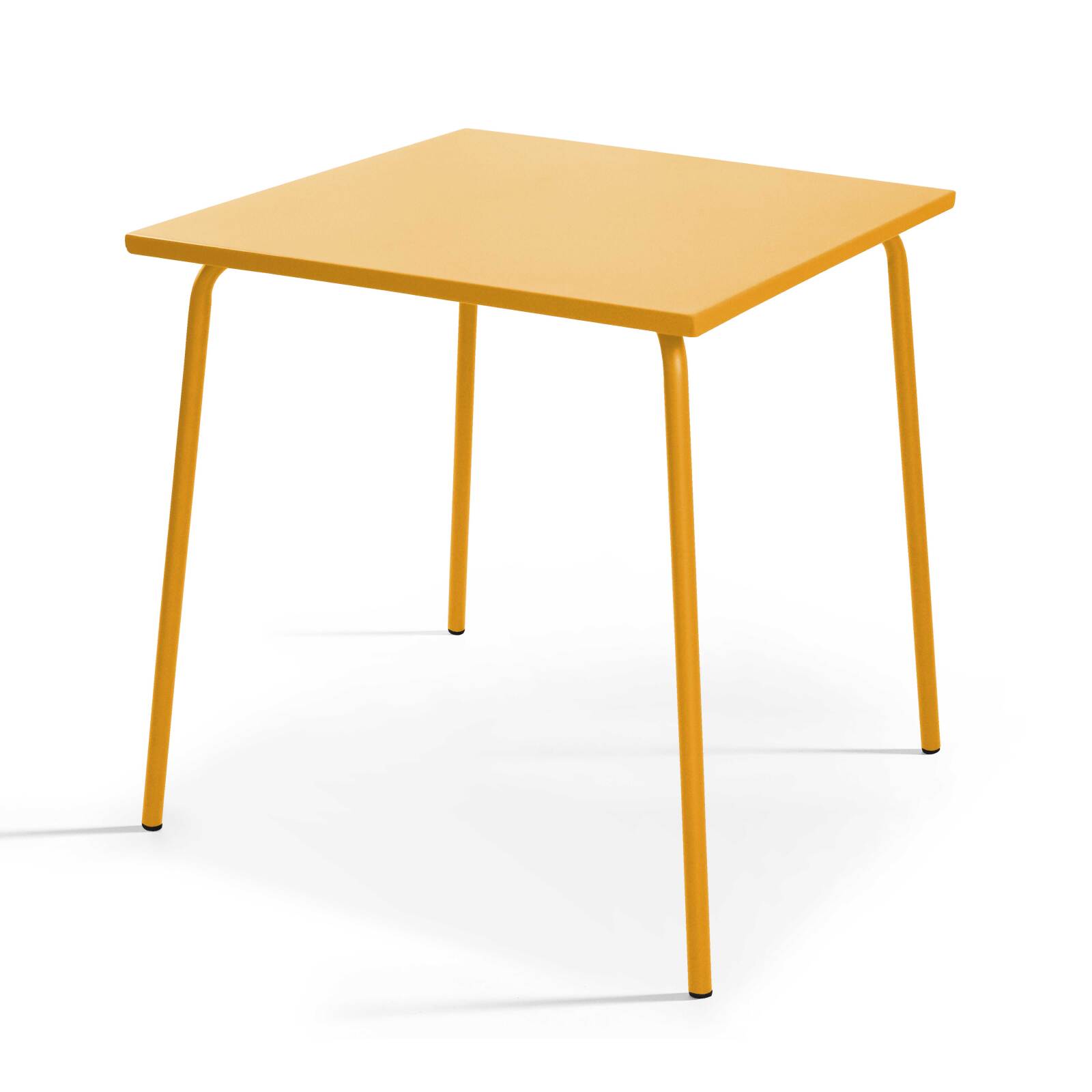 Tavolo da giardino quadrato da bistrot 70 x 70 cm e 2 sedie in metallo con braccioli