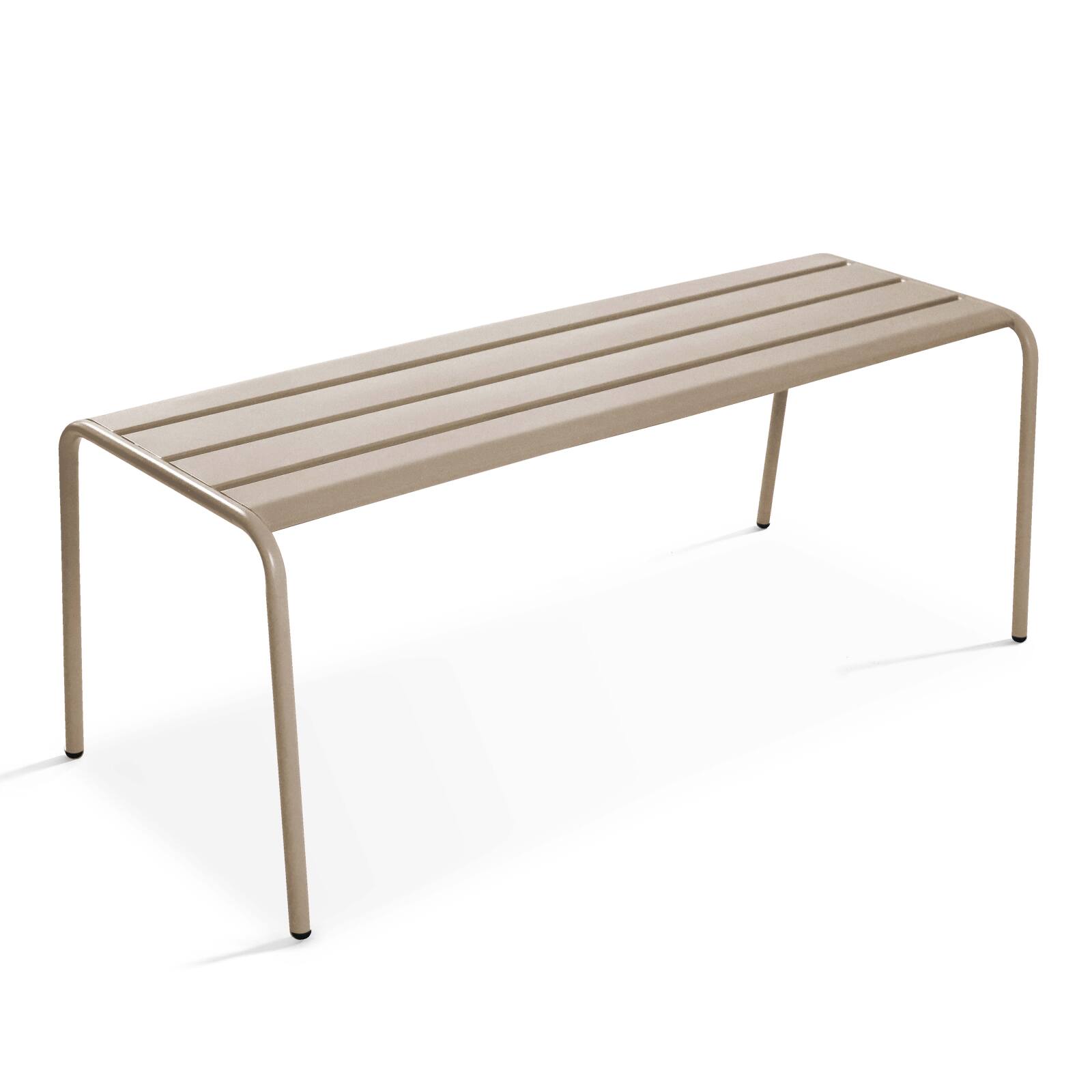 Tavolo da giardino rettangolare 180 x 90 cm con 4 sedie e 2 panche in metallo