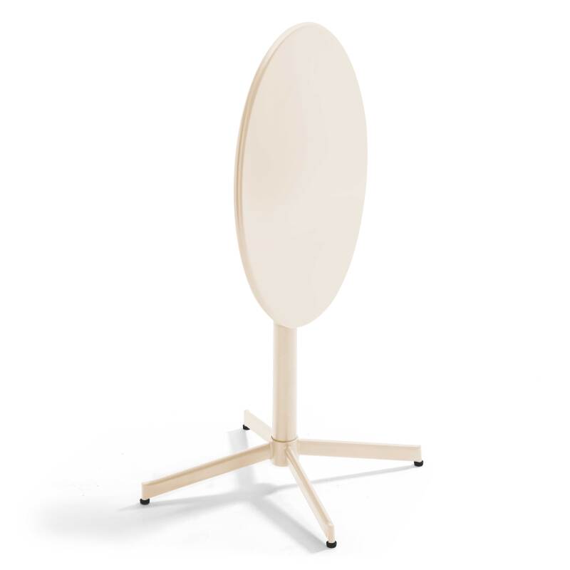 Tavolo da giardino pieghevole da bistrot ⌀70 x 72 cm e 4 sedie con braccioli in metallo (4/7)