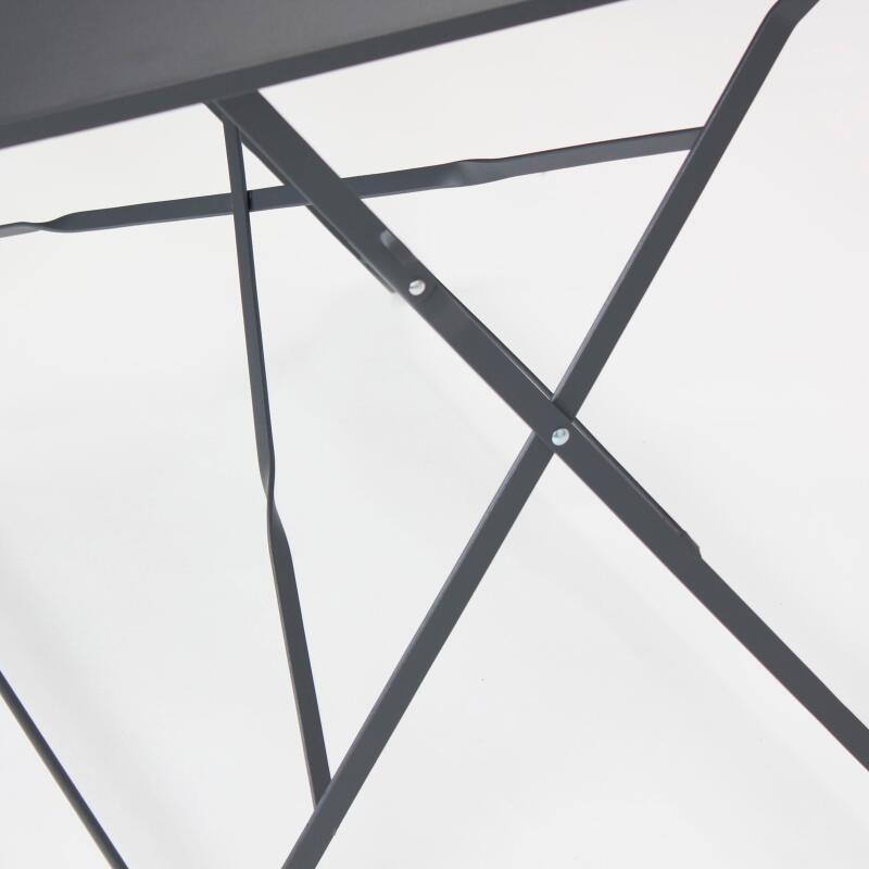 Tavolo da giardino bistrot pieghevole in metallo (110 x 70 x 71 cm)
