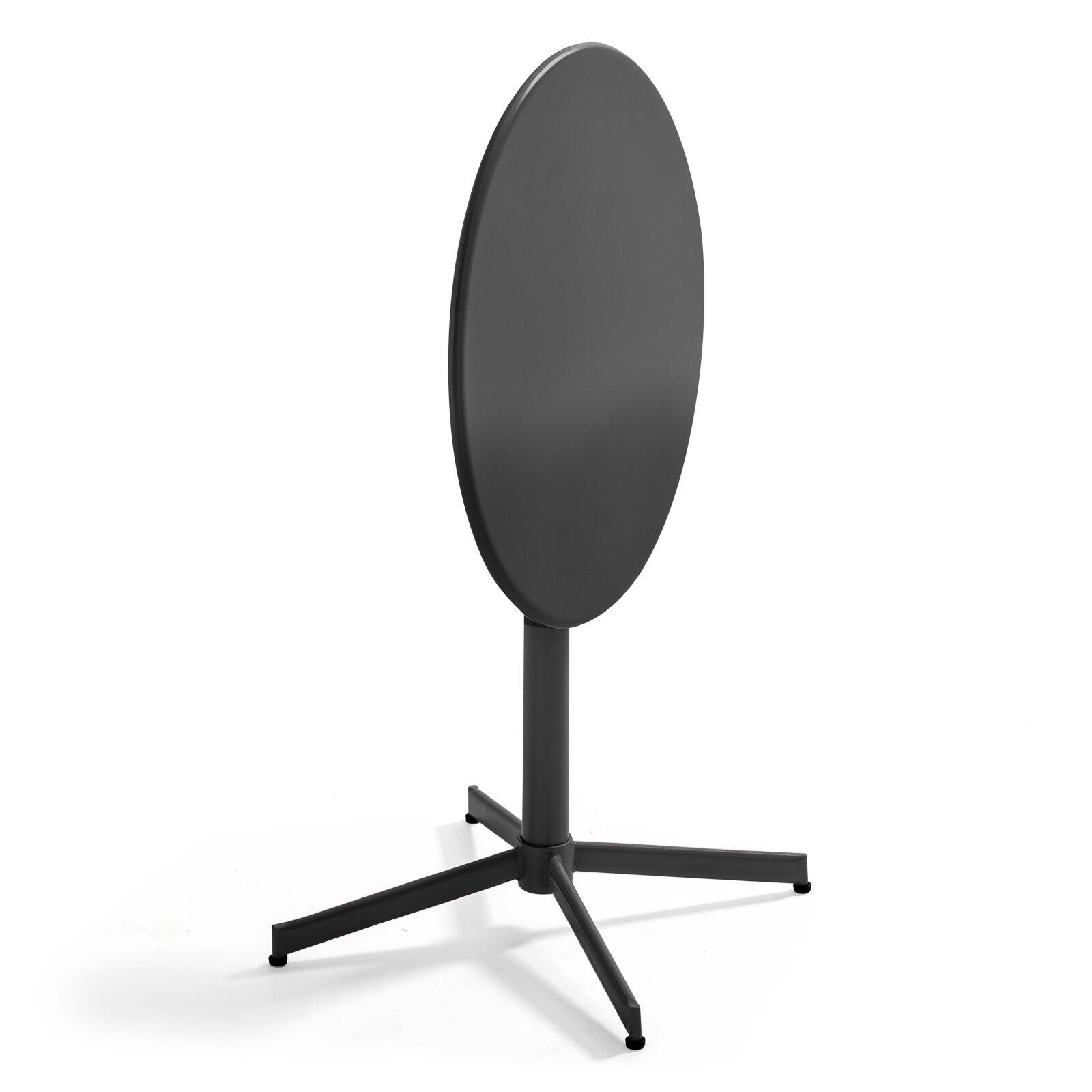 Tavolo da giardino bistrot rotondo (ø70 x 72 cm) con piano pieghevole