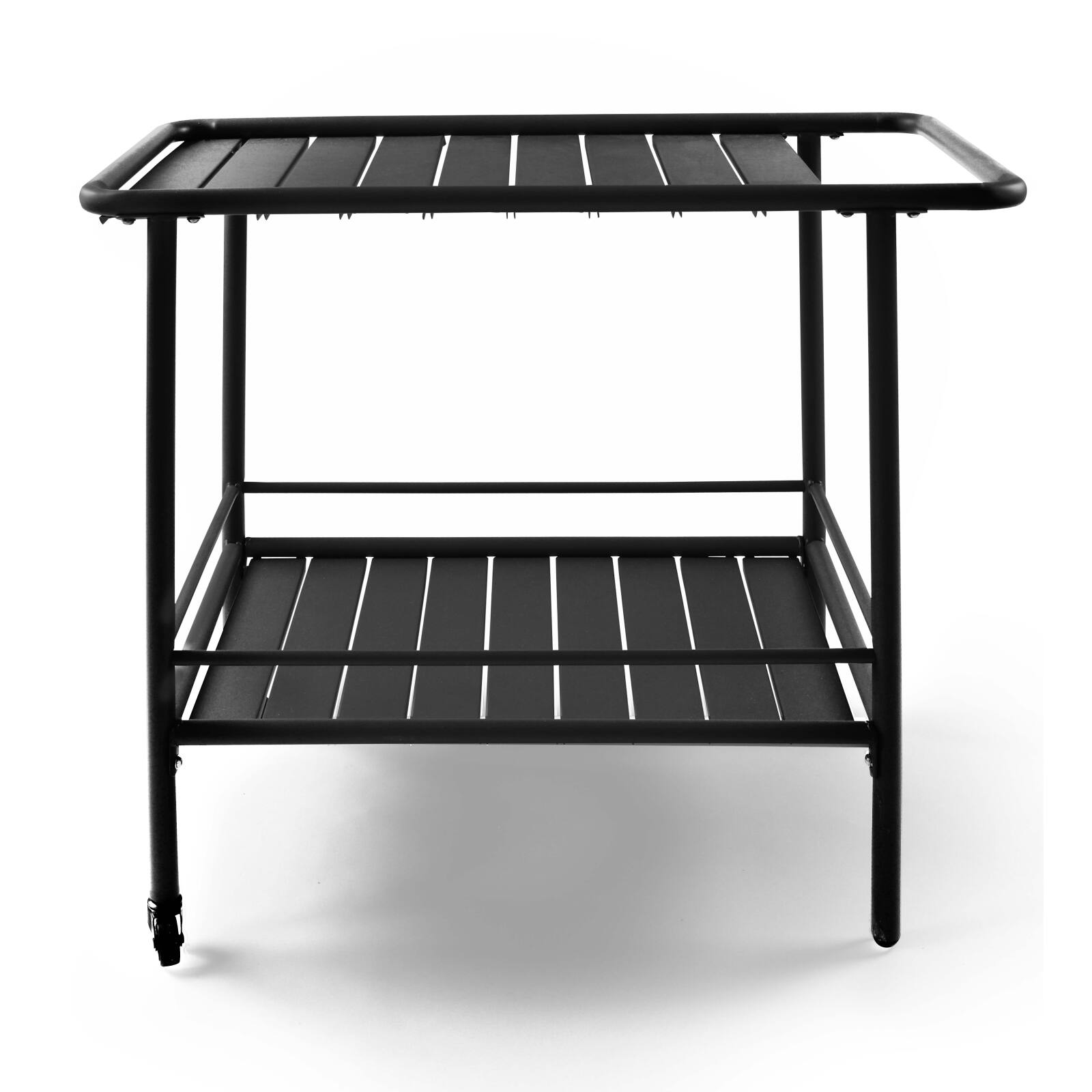 Carrello da giardino su ruote in acciaio verniciato a polvere Carrello da giardino su ruote in acciaio verniciato a polvere