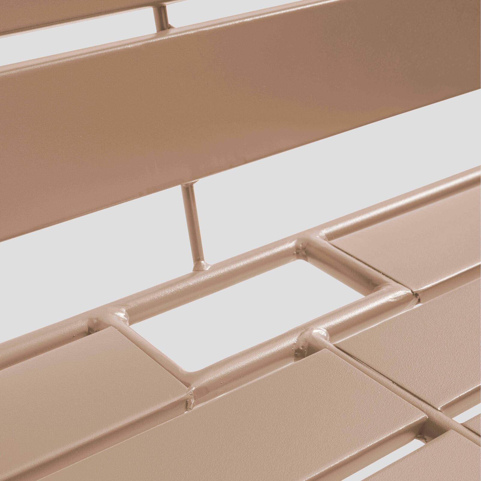 Salotto da giardino in metallo con 2 poltrone e 1 panca