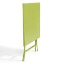 Tavolo da giardino quadrato 70 x 70 cm con piano pieghevole e 2 sedie pieghevoli in metallo