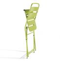 Tavolo da giardino quadrato 70 x 70 cm con piano pieghevole e 2 sedie pieghevoli in metallo
