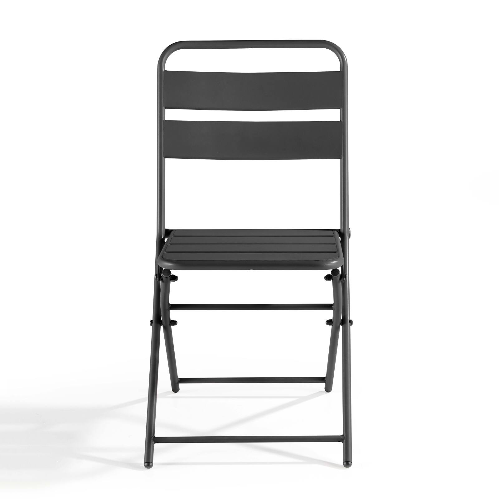 Set di 2 sedie pieghevoli in metallo