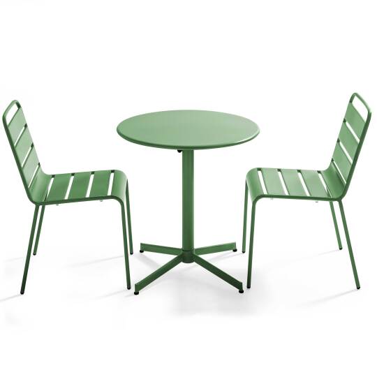 Set tavolo rotondo pieghevole per 2/4 persone + sedie abbinate