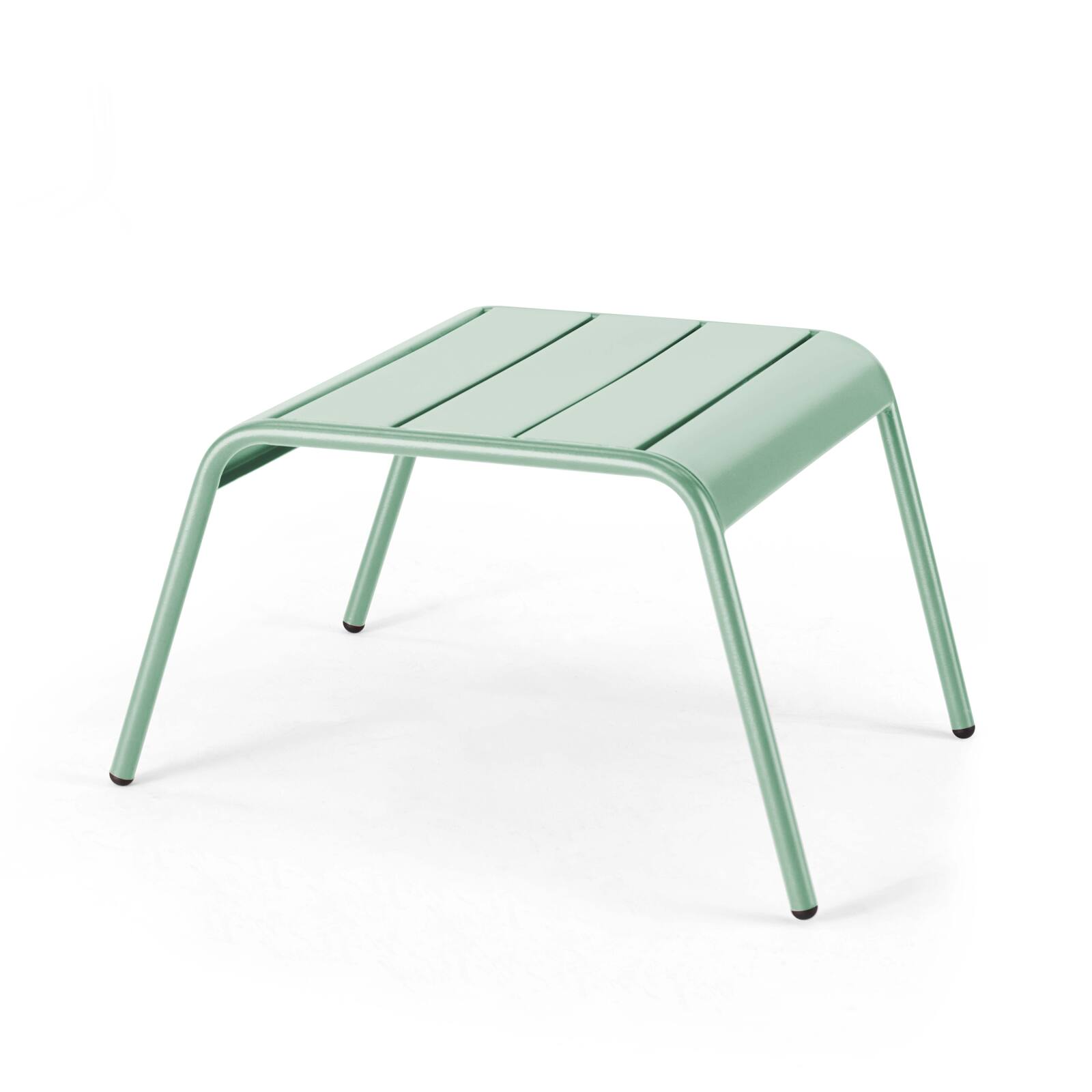 Set di 2 sedie sdraio basse con poggiapiedi coordinati in metallo grigio antracite + 1 colore