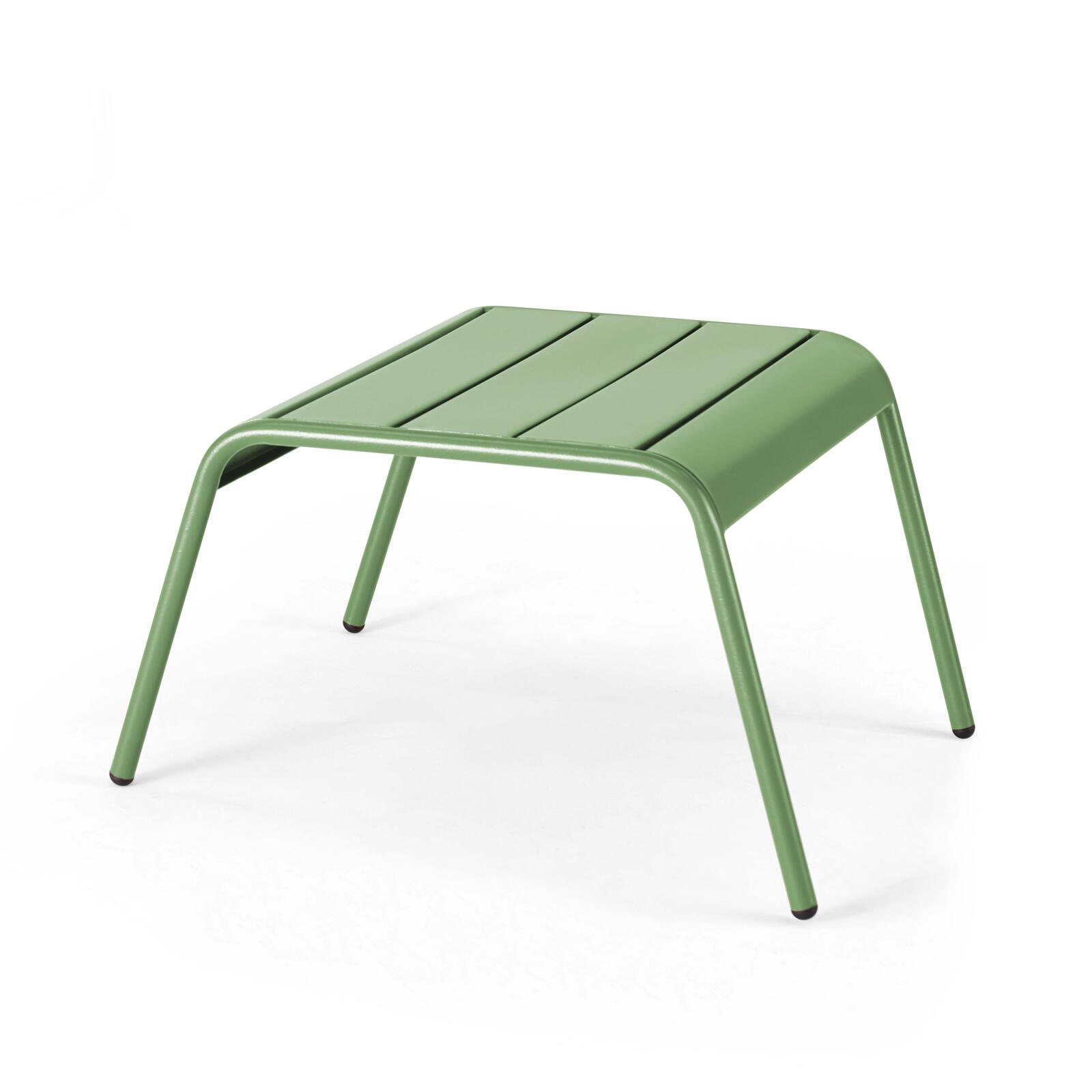 Set di 2 sedie sdraio basse con poggiapiedi coordinati in metallo grigio antracite + 1 colore