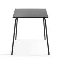 Tavolo da giardino quadrato 70 x 70 cm e 4 sedie in metallo