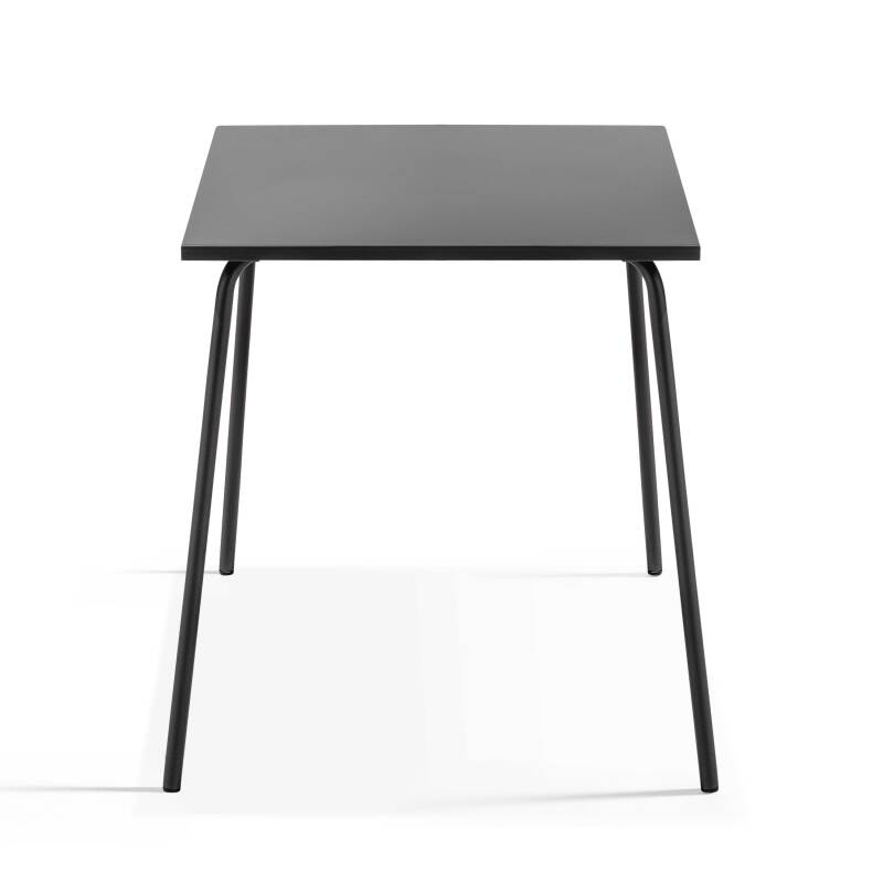 Tavolo da giardino quadrato 70 x 70 cm e 4 sedie in metallo