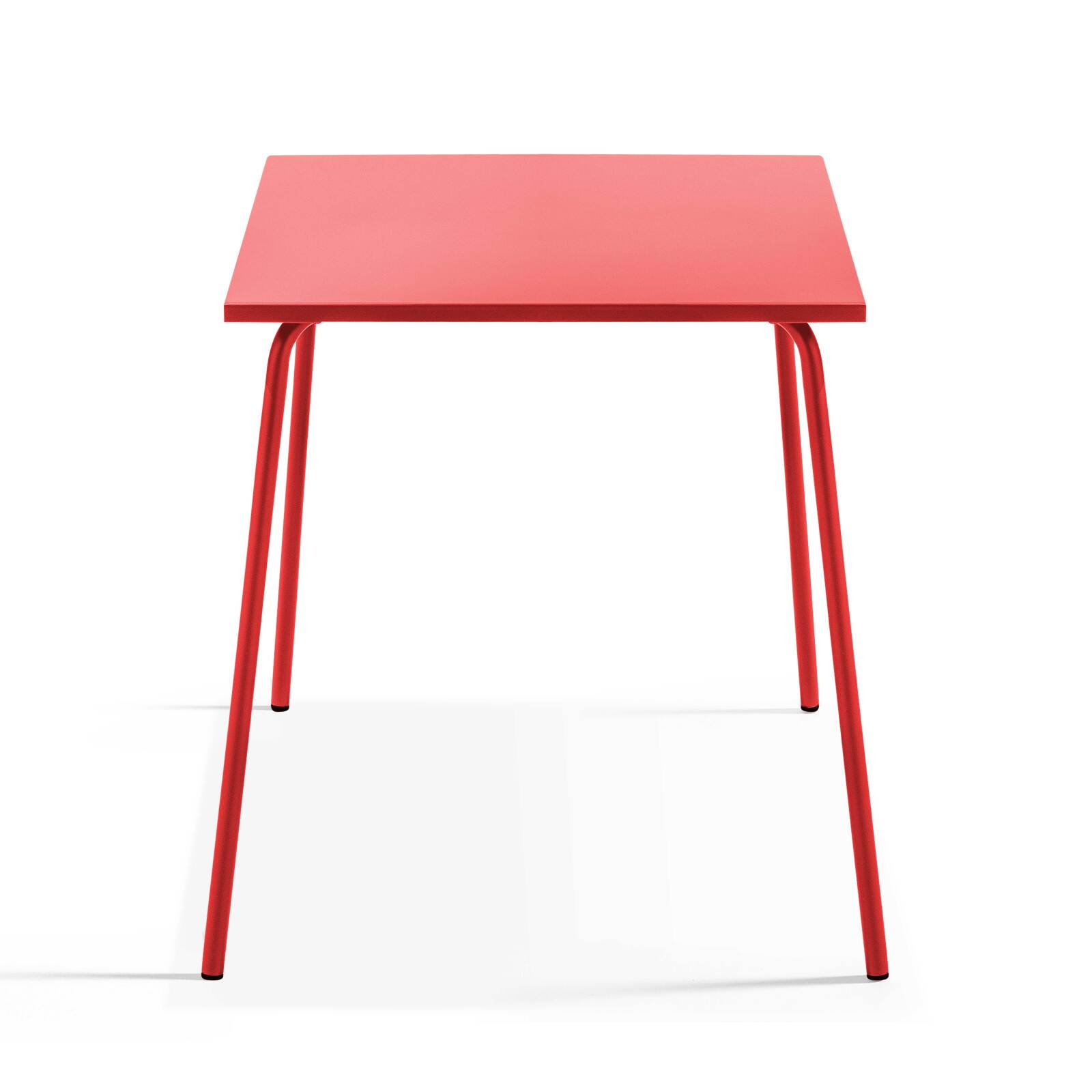 Tavolo da giardino quadrato 70 x 70 cm e 4 sedie in metallo