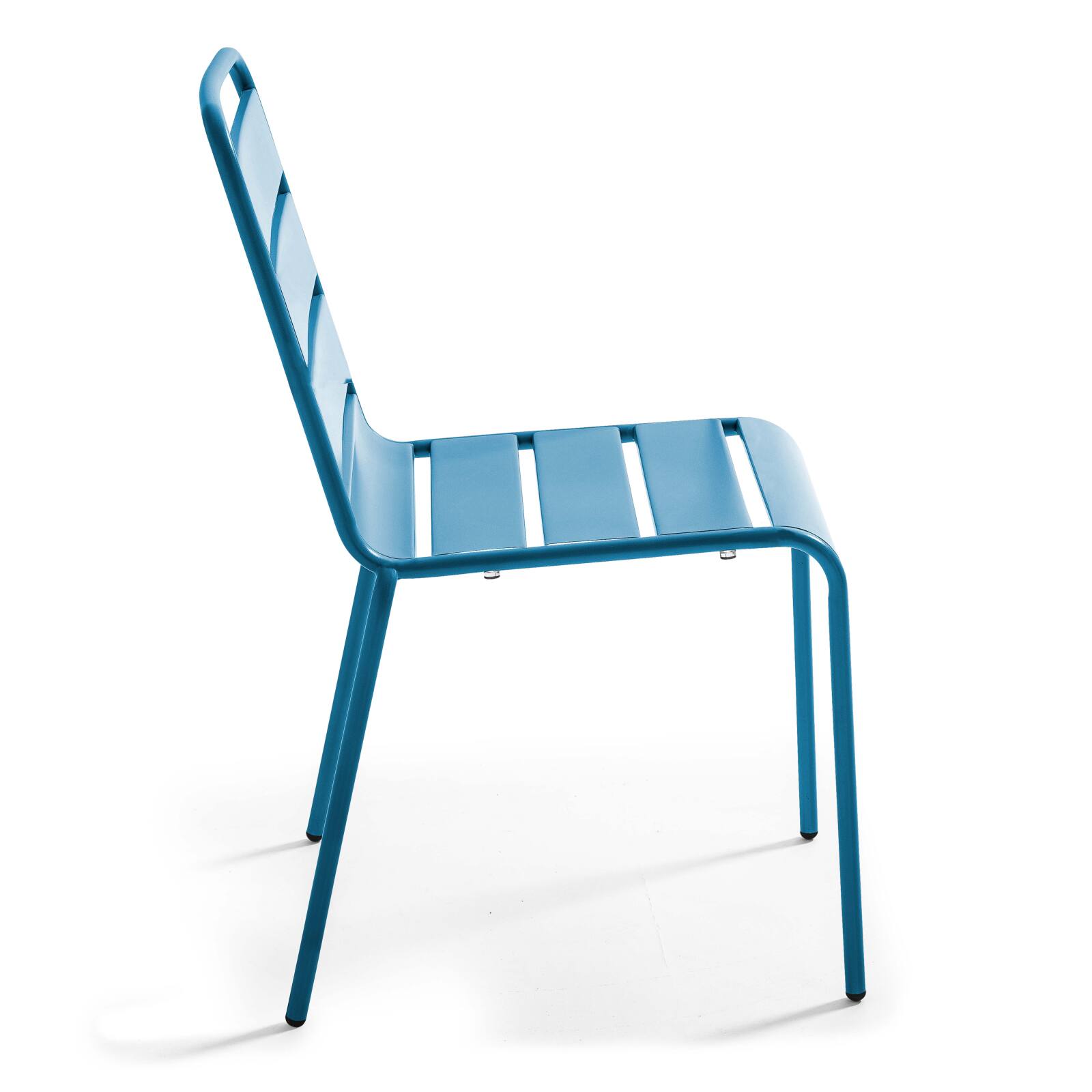 Tavolo da giardino rotondo reclinabile Ø70 x 72 cm + 4 sedie