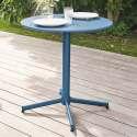 Tavolo da giardino rotondo reclinabile Ø70 x 72 cm + 4 sedie