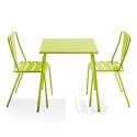 Tavolo da giardino quadrato 70 x 70 cm e 2 sedie da bistrot