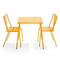 Tavolo da giardino quadrato 70 x 70 cm e 2 sedie da bistrot